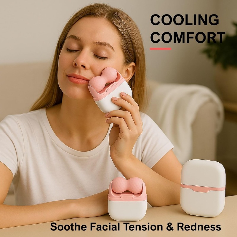 أسطوانة ثلج مزدوجة الرأس لعلاج - مراجعة Face Ice Roller Puffiness وسعره