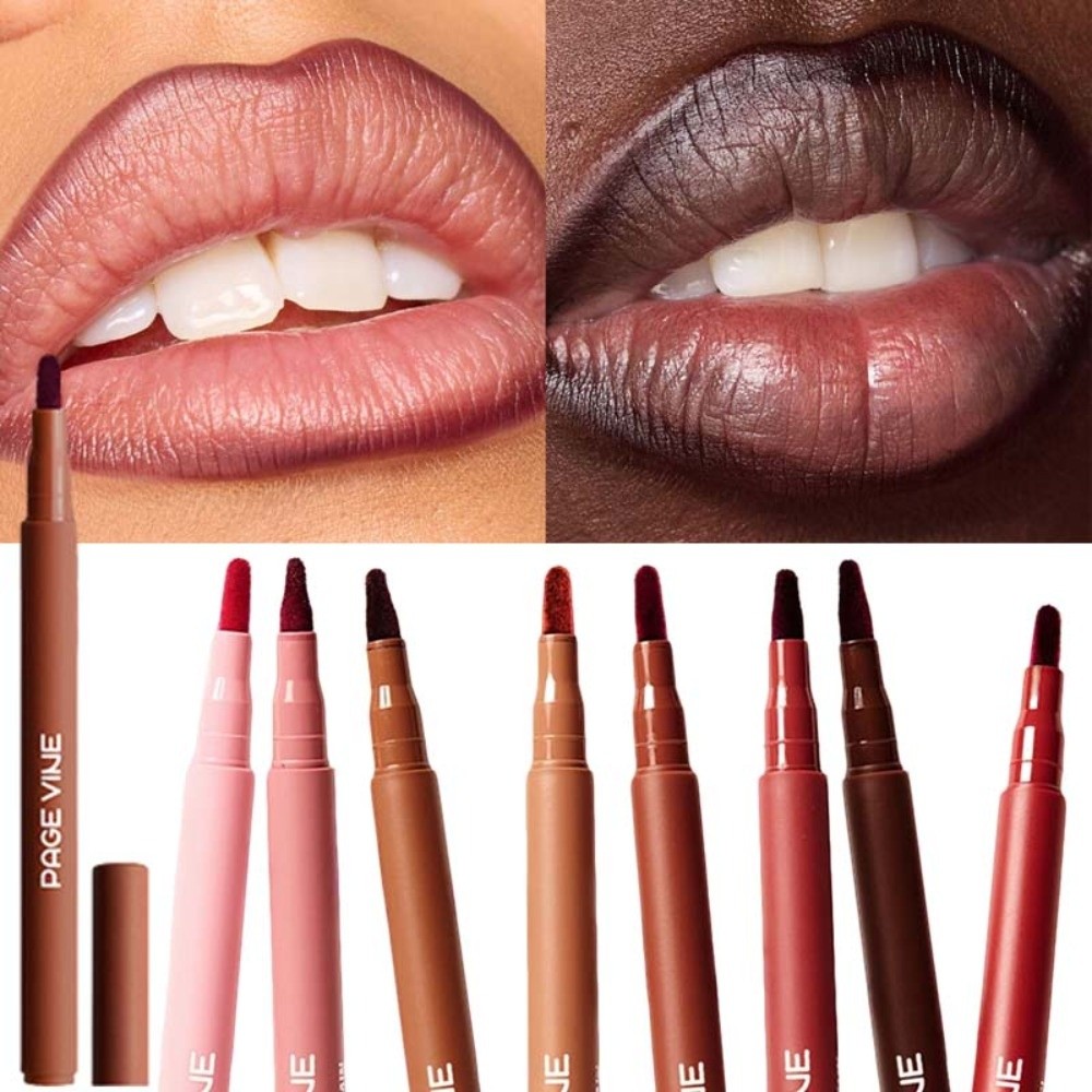 قلم تحديد الشفاه المخملي البني - مراجعة Matte Velvet Lip Tint Long Lasting وسعره